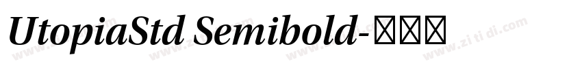 UtopiaStd Semibold字体转换
